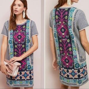 Anthropologie Akemi+Kin Kaleidoscope Boho Sweater Multicolored Mini Dress
